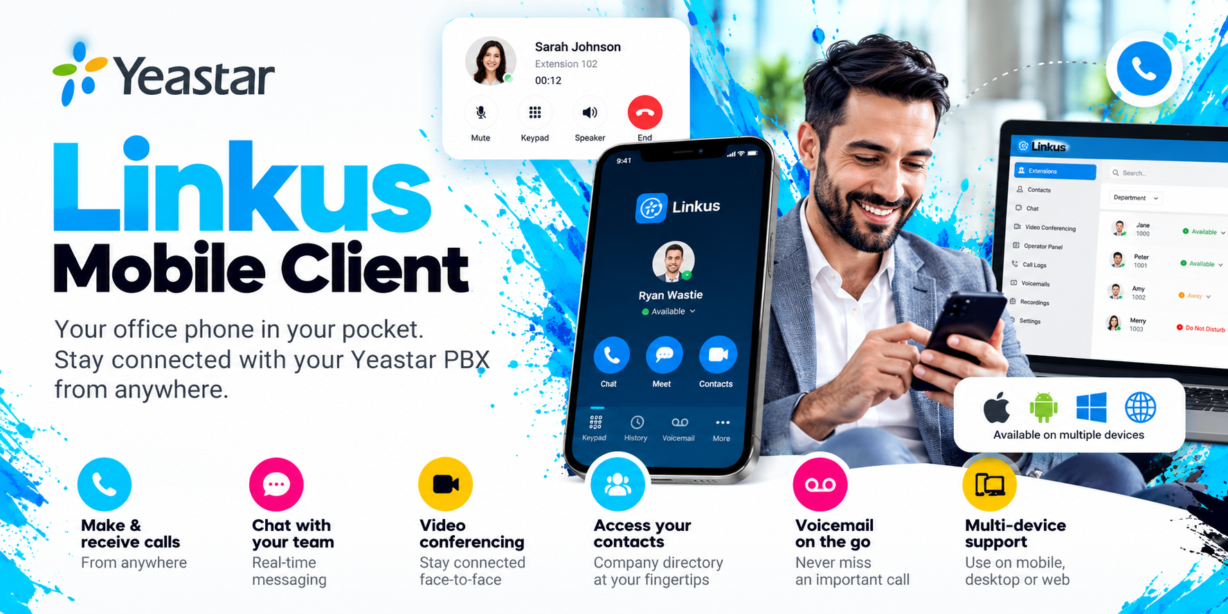 Yeastar Linkus Mobile Client Banner